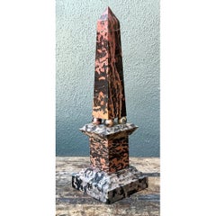 Vintage Marble Obelisk Sculpture