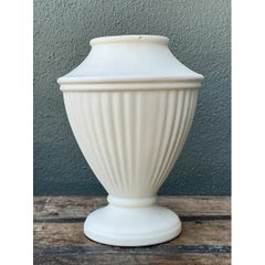 Vintage Haeger Ivory Fluted Vase