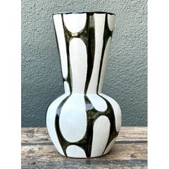 Vintage Abstract Design Ceramic Vase