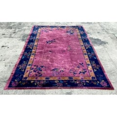 Vintage Asian Chinese Nichols Wool/Silk Rug