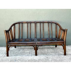 Vintage McGuire Bent Rattan Loveseat