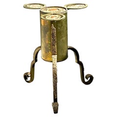 Vintage Sculptural Mixed Metal Table Pedestal