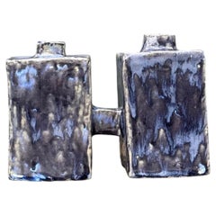 Vintage Dual Cubic Ceramic Vase