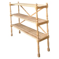 Vintage Three-Tier Pine Shelf