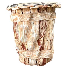 Vintage Multicolor Textured Ceramic Planter