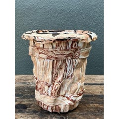 Vintage Multicolor Textured Ceramic Planter
