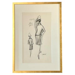 Vintage Pierre Cardin Fashion Sketch