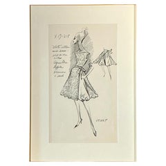 Illustration de mode vintage de Philippe Venet, encadrée