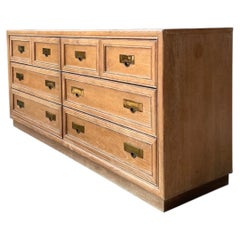Vintage Brass Handle Campaign Dresser