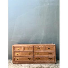 Vintage Brass Handle Campaign Dresser