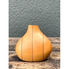 Vintage Sculptural Wood Bud Vase