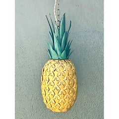 Vintage Metal Pineapple Pendant Light