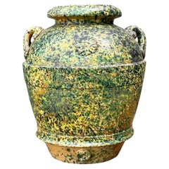 Vintage Speckled Pottery Vessel