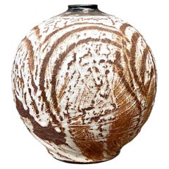 Vaso astratto in ceramica vintage