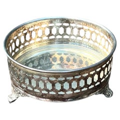 Vintage Silver Plate Wine Coaster