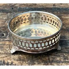 Vintage Silver Plate Wine Coaster