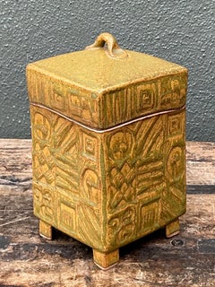 Vintage Textured Ceramic Lidded Box