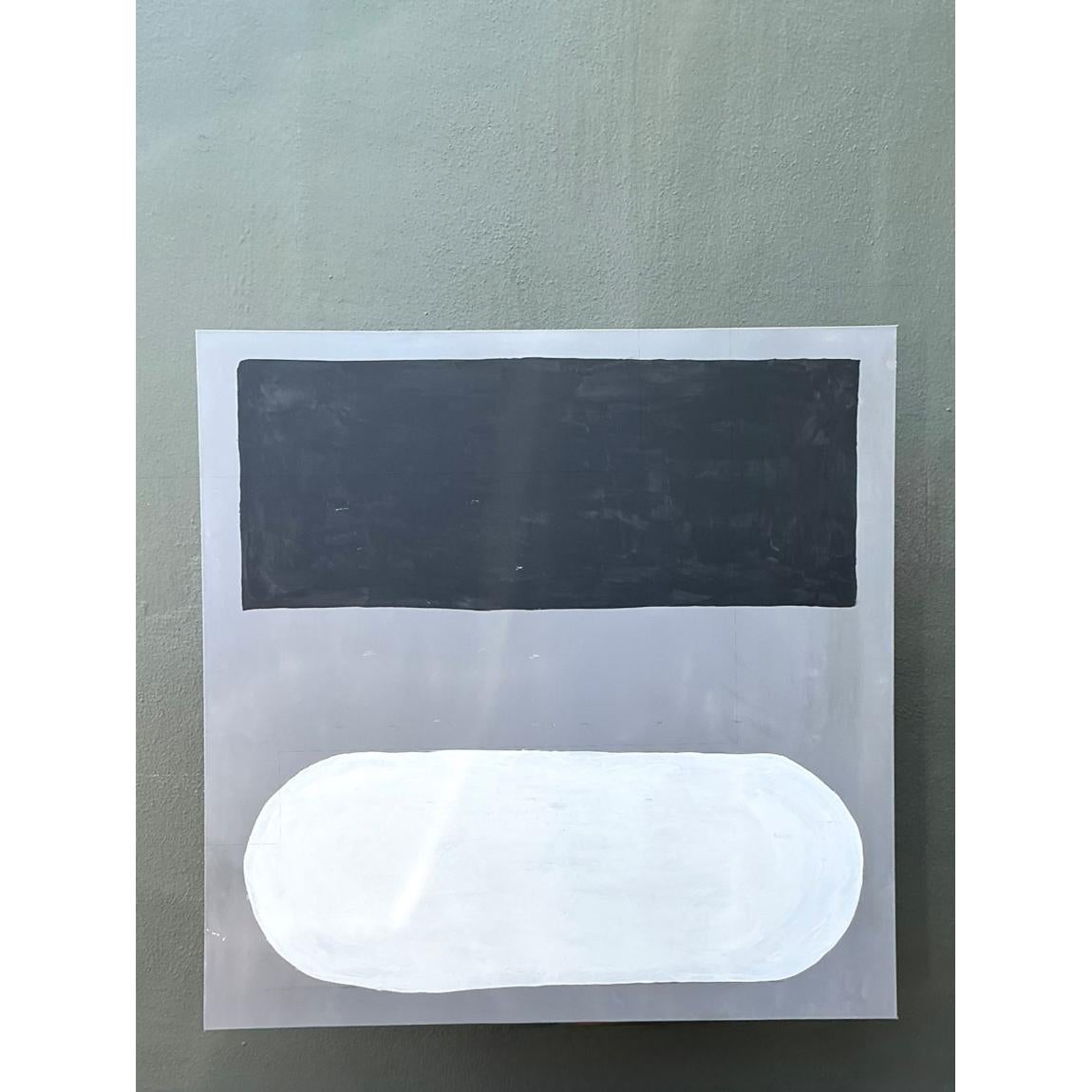 Vintage Monumental Abstract Painting on Canvas For Sale at 1stDibs
