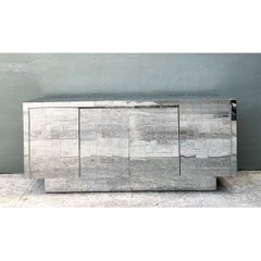 Vintage Paul Evans Cityscape Chrome Credenza