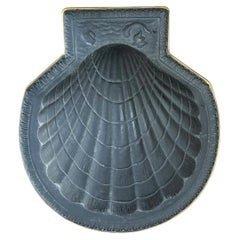 Vintage Italian Black Porcelain Shell Box