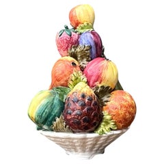 Vintage Italian Ceramic Fruit Topiary