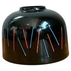 Vintage Ikea “Crystalex” Postmodern Black Ceramic Vase