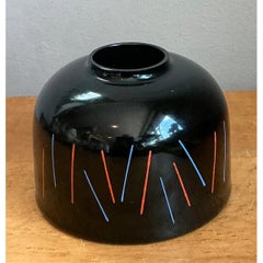 Vintage Ikea “Crystalex” Postmodern Black Ceramic Vase