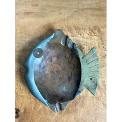 Vintage Mixed Metal Fish Ashtray