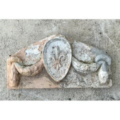 Vintage Cement Fleur-de-Lis Architectural Fragment