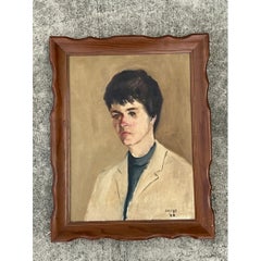 Vintage 1968 Signed Portrait Painting