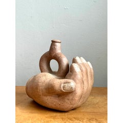 Vintage Sculptural Terracotta Vase