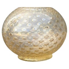 Bol vintage en verre moucheté d'or, inspiré de Murano