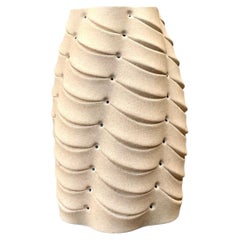 Vintage Sculptural Ceramic Vase With Crystal Points