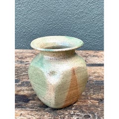 Vintage Small Glazed Pottery Vase
