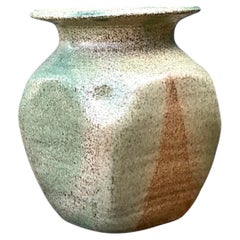 Vintage Small Glazed Pottery Vase