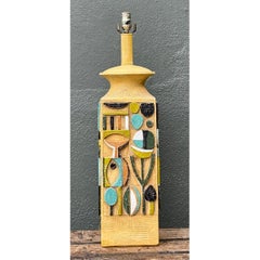 Vintage MCM Abstract Ceramic Table Lamp