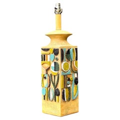 Vintage MCM Abstract Ceramic Table Lamp