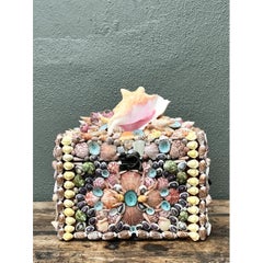 Vintage Shell Embellished Decorative Box