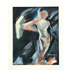 Vintage Abstract Figurative Painting