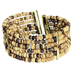 Vintage FR Coconut Beaded Bracelet
