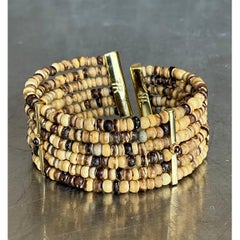 Vintage FR Coconut Beaded Bracelet