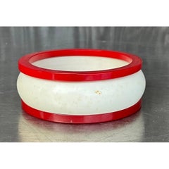 Set de pulseras vintage rojas y blancas