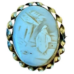 Vintage Victorian Scenic Cameo Brooch