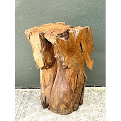 Vintage Natural Wood Stump Table