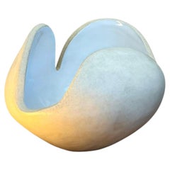 Vintage White Ceramic Sculptural Bowl