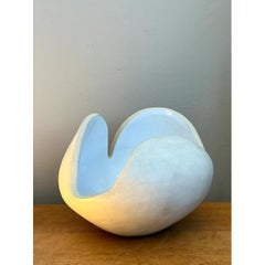 Vintage White Ceramic Sculptural Bowl