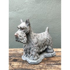 Vintage Cast Cement Scottish Terrier