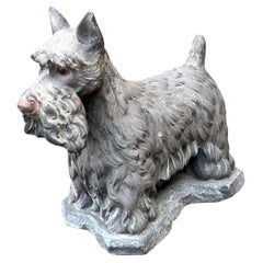 Vintage Cast Cement Scottish Terrier