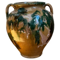Vintage Multicolor Glazed Pottery Vase