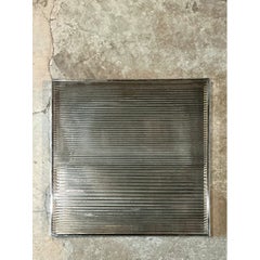 Vintage Geometric Metal and Mirrored Glass